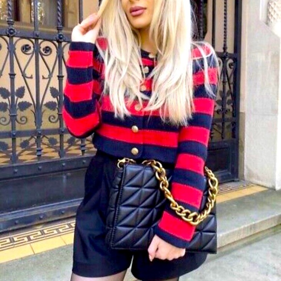 Zara | Knit Sweater Gold Buttons - Picture 13 of 16